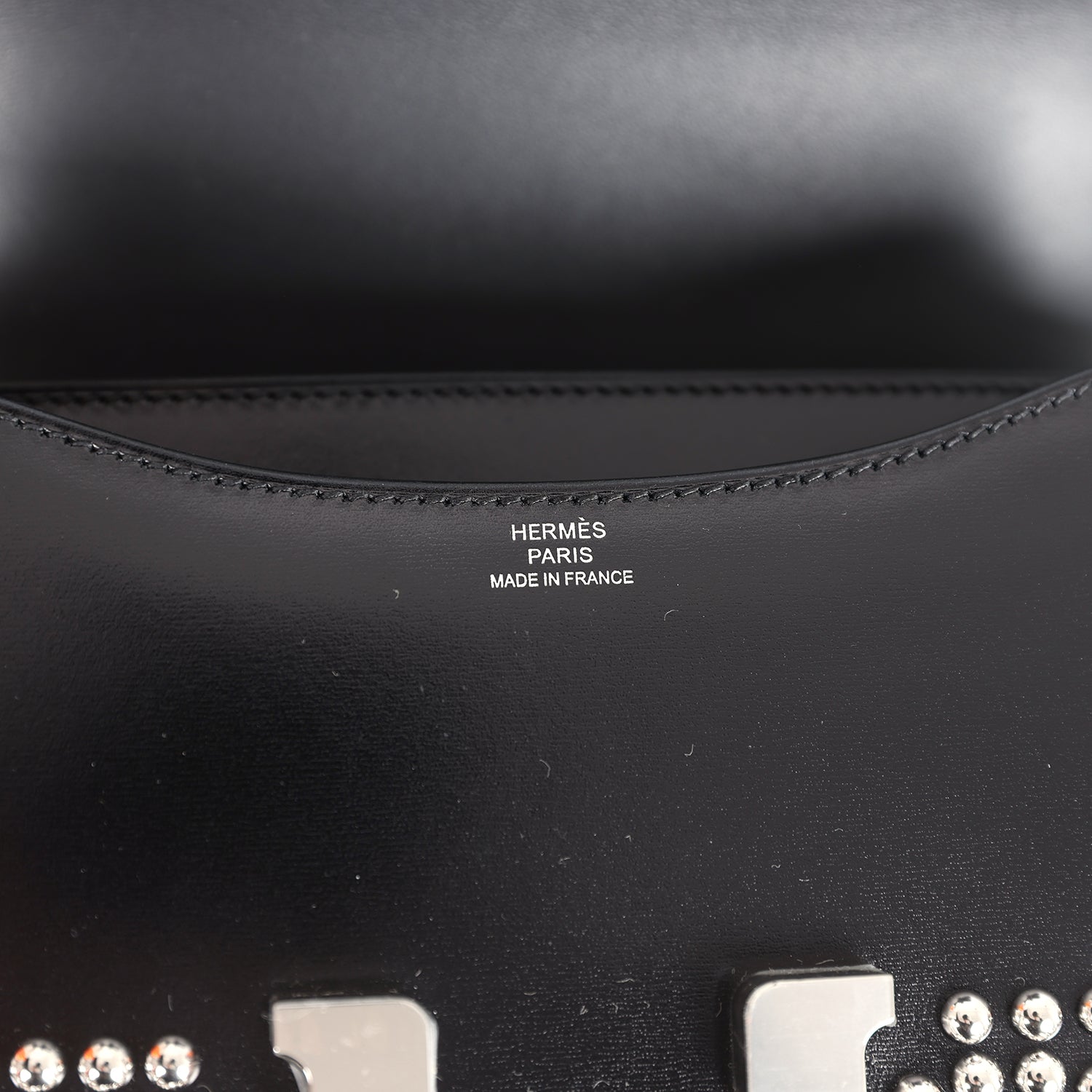 Constance 18 Clouté Black Box Palladium Hardware Bag
