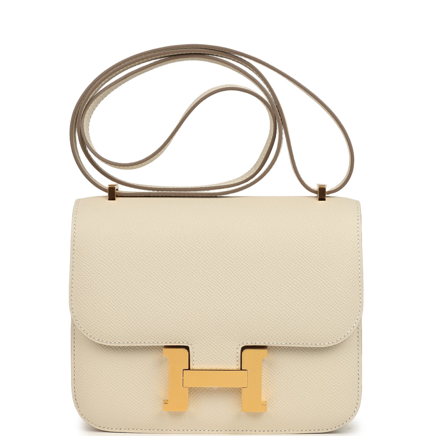 Constance 18 Craie Epsom Gold Hardware Bag