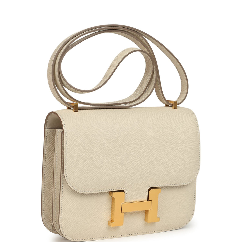 Constance 18 Craie Epsom Gold Hardware Bag