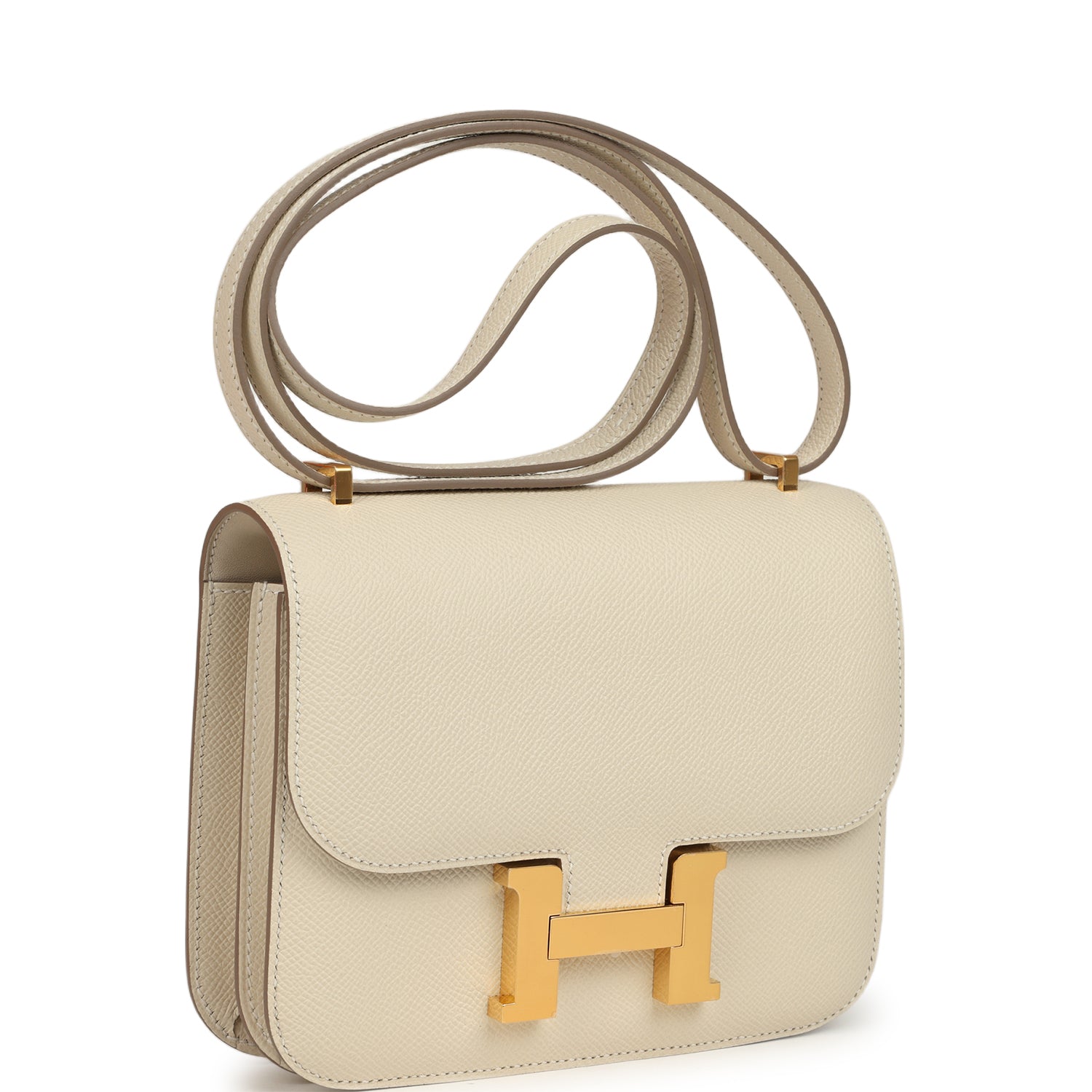 Constance 18 Craie Epsom Gold Hardware Bag