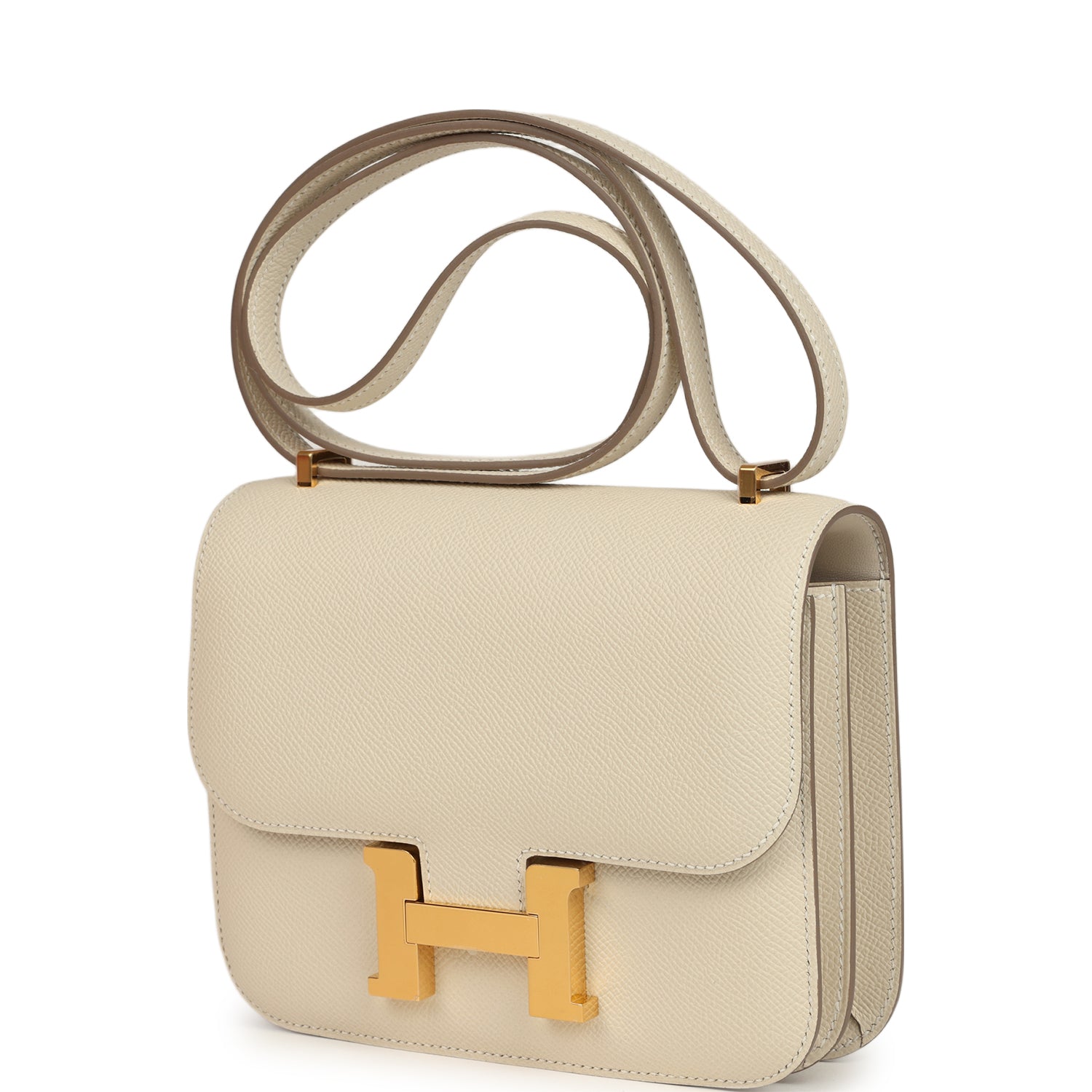 Constance 18 Craie Epsom Gold Hardware Bag
