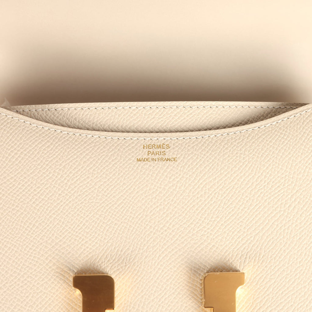 Constance 18 Craie Epsom Gold Hardware Bag