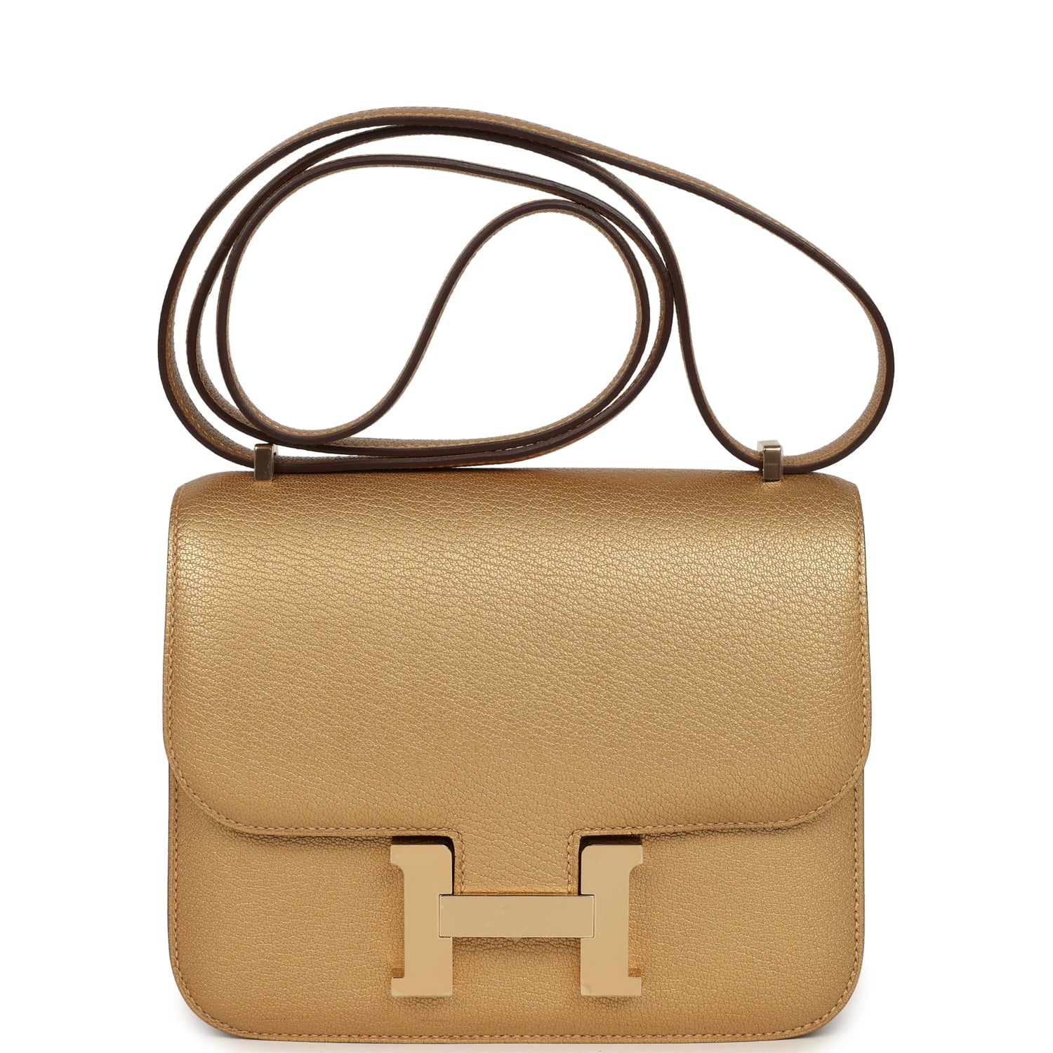 Constance 18 Dore Chevre Chamkilight Permabrass Hardware Bag