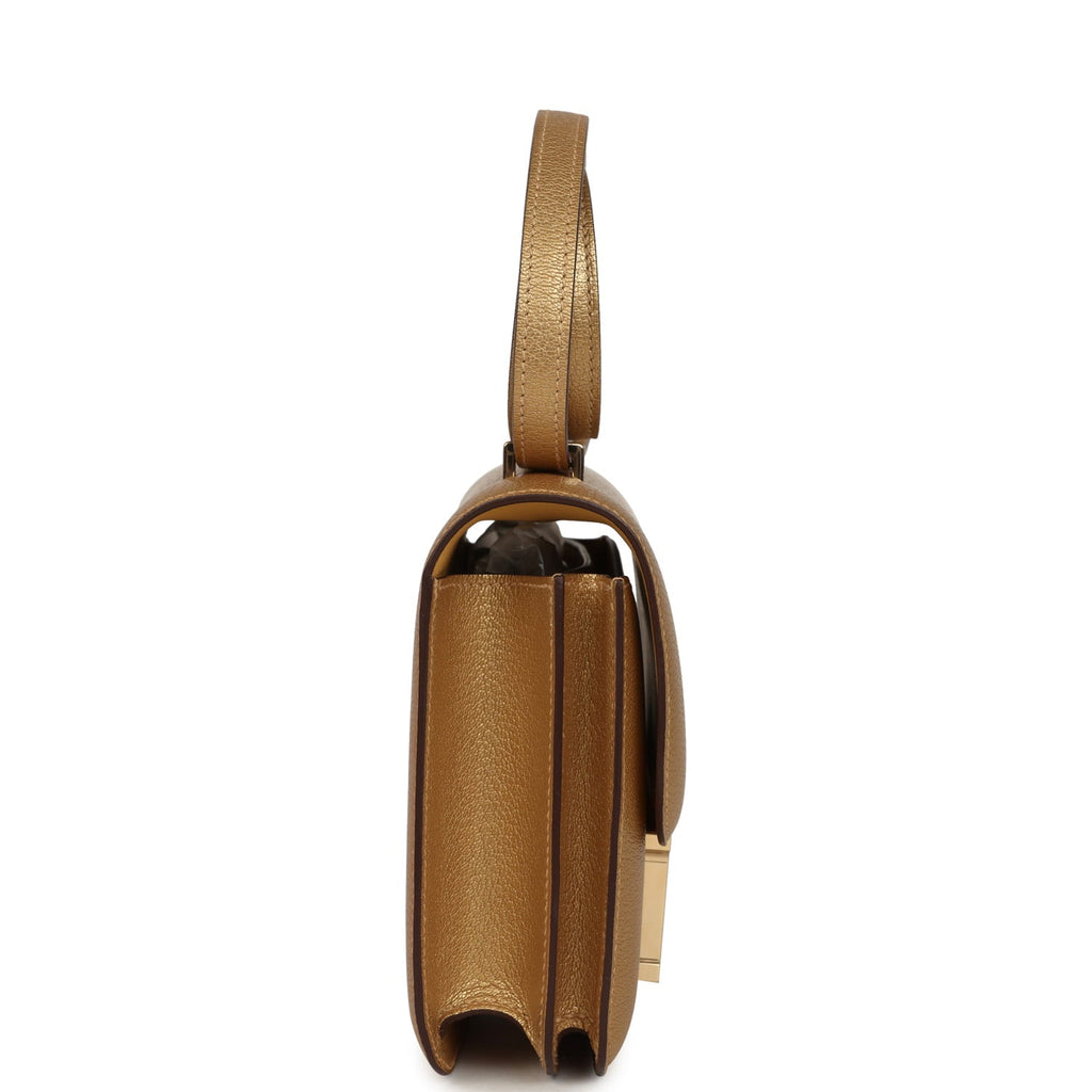 Constance 18 Dore Chevre Chamkilight Permabrass Hardware Bag