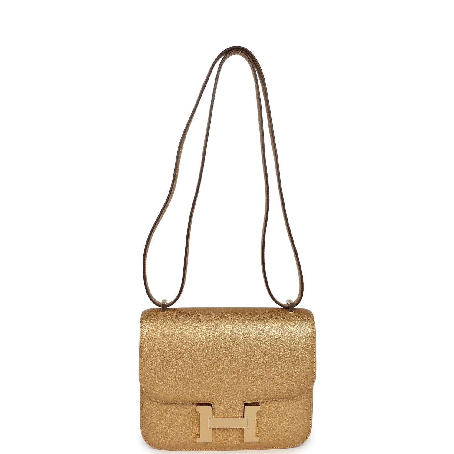 Constance 18 Dore Chevre Chamkilight Permabrass Hardware Bag