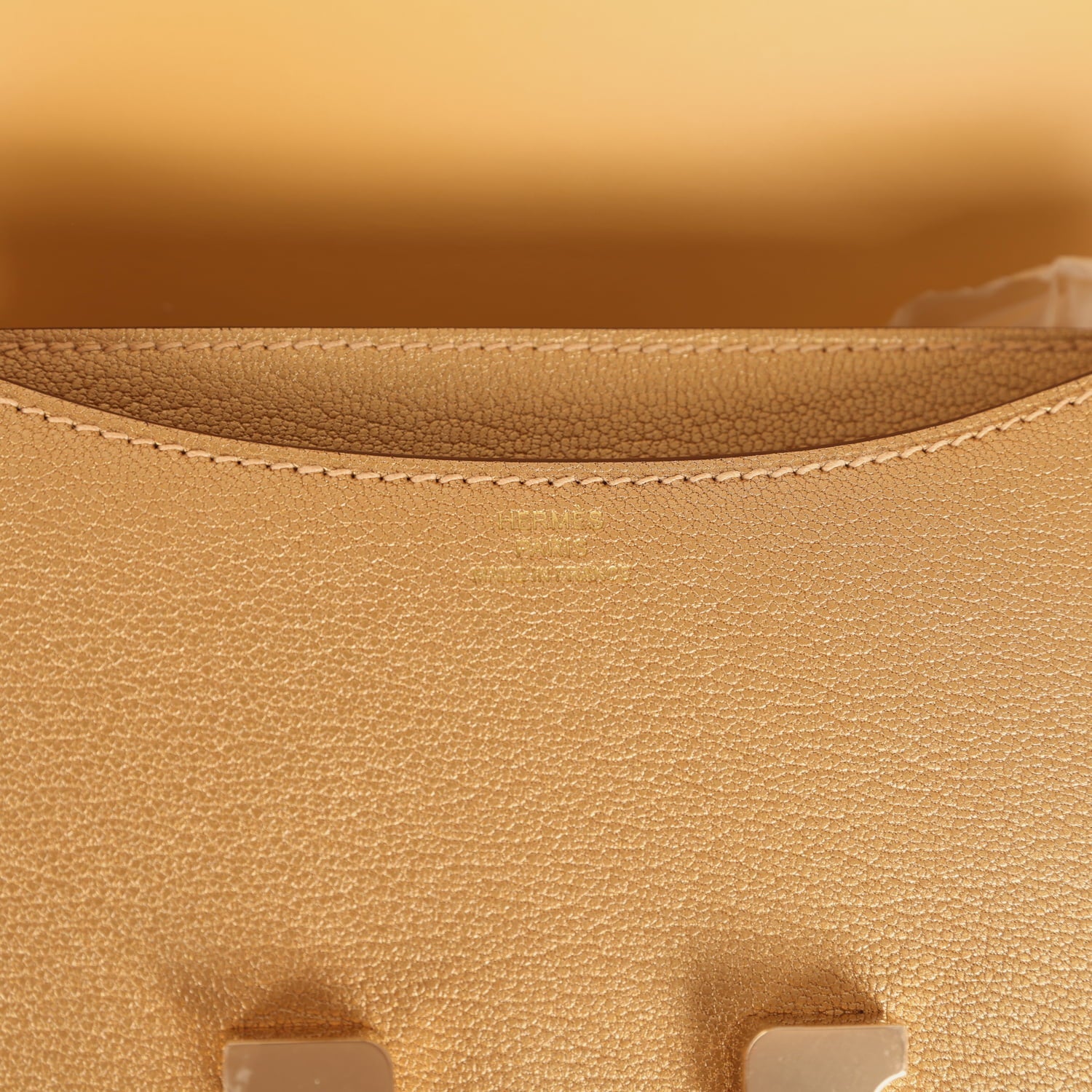 Constance 18 Dore Chevre Chamkilight Permabrass Hardware Bag