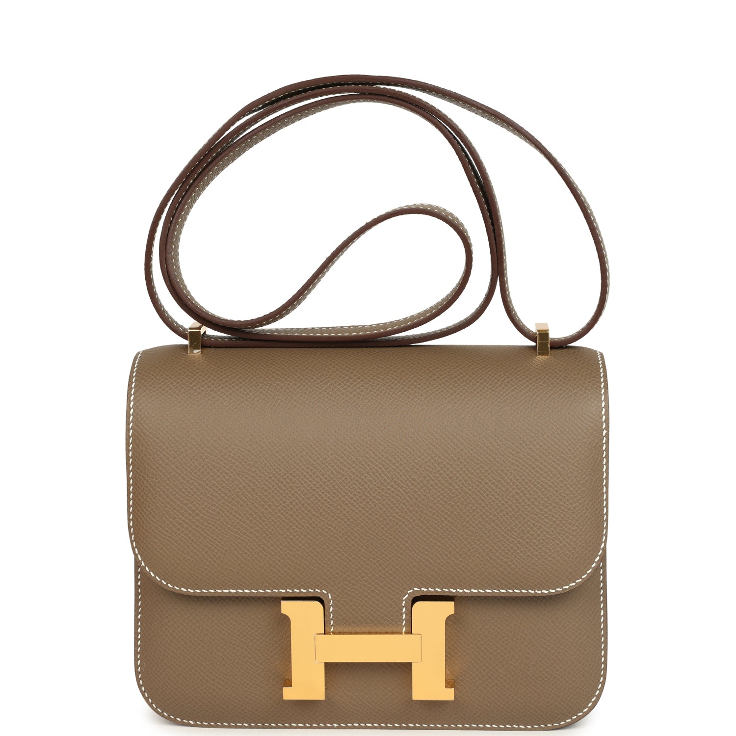 Constance 18 Etoupe Epsom Gold Hardware Bag