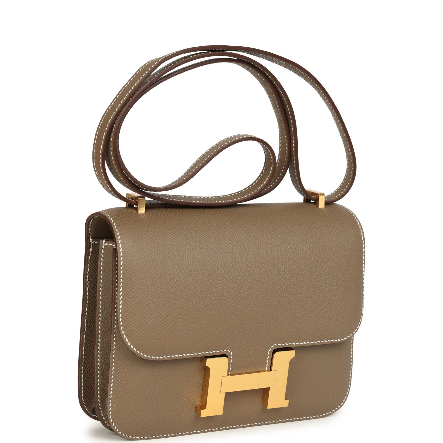 Constance 18 Etoupe Epsom Gold Hardware Bag