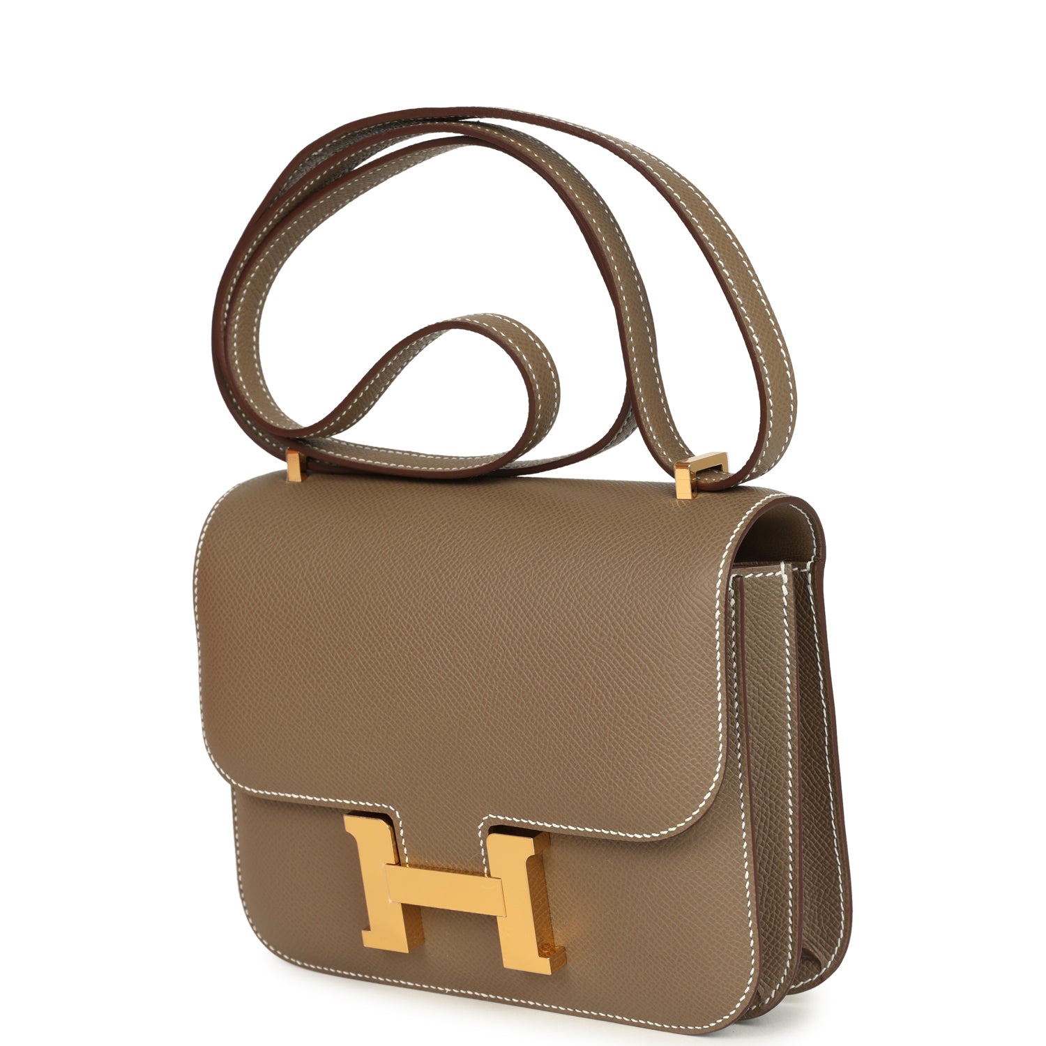 Constance 18 Etoupe Epsom Gold Hardware Bag