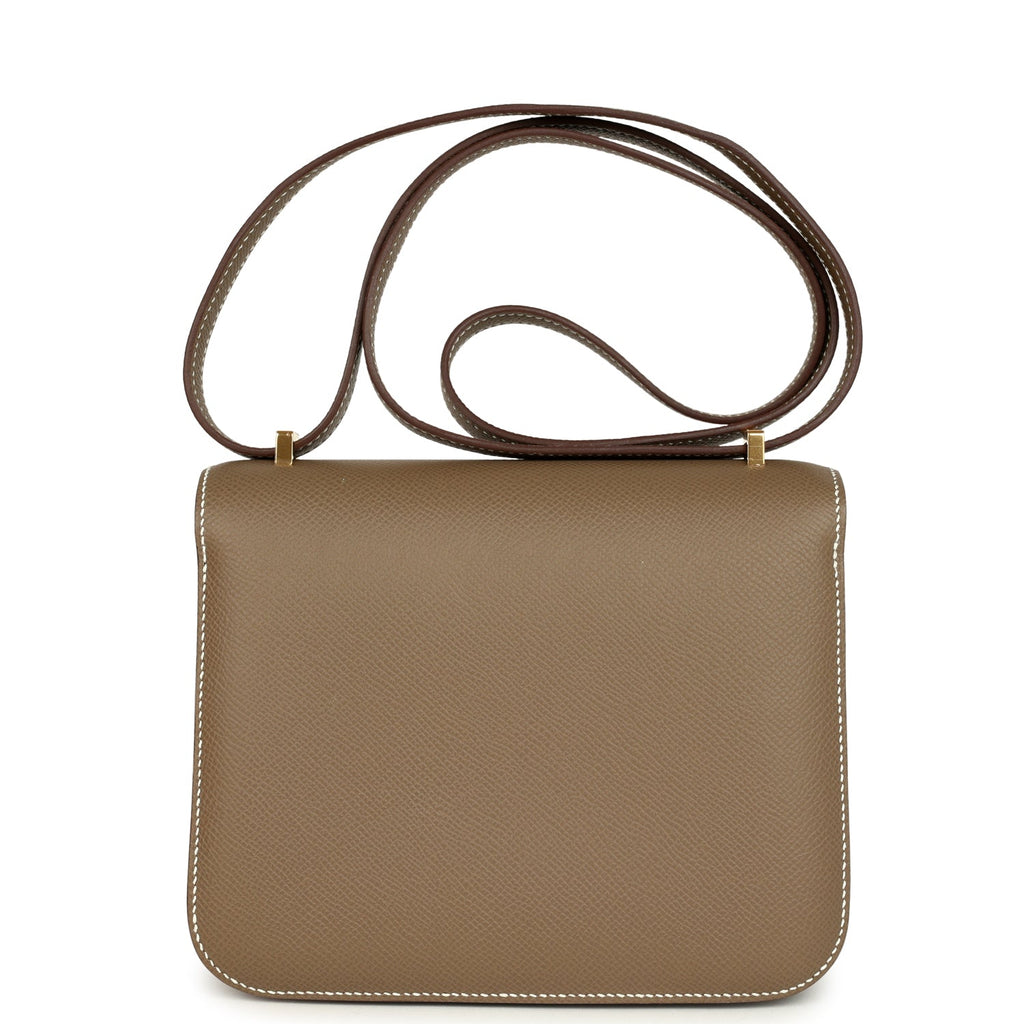 Constance 18 Etoupe Epsom Gold Hardware Bag