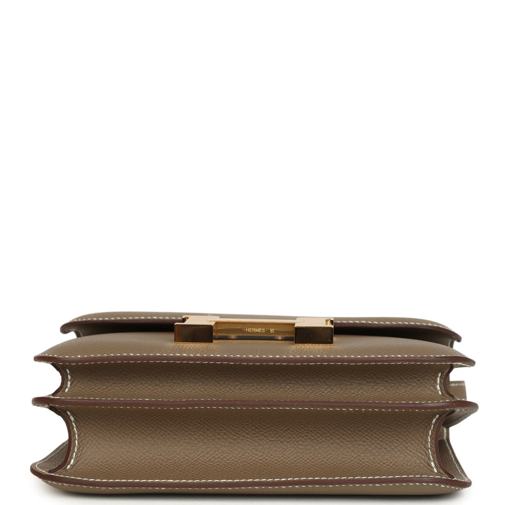 Constance 18 Etoupe Epsom Gold Hardware Bag