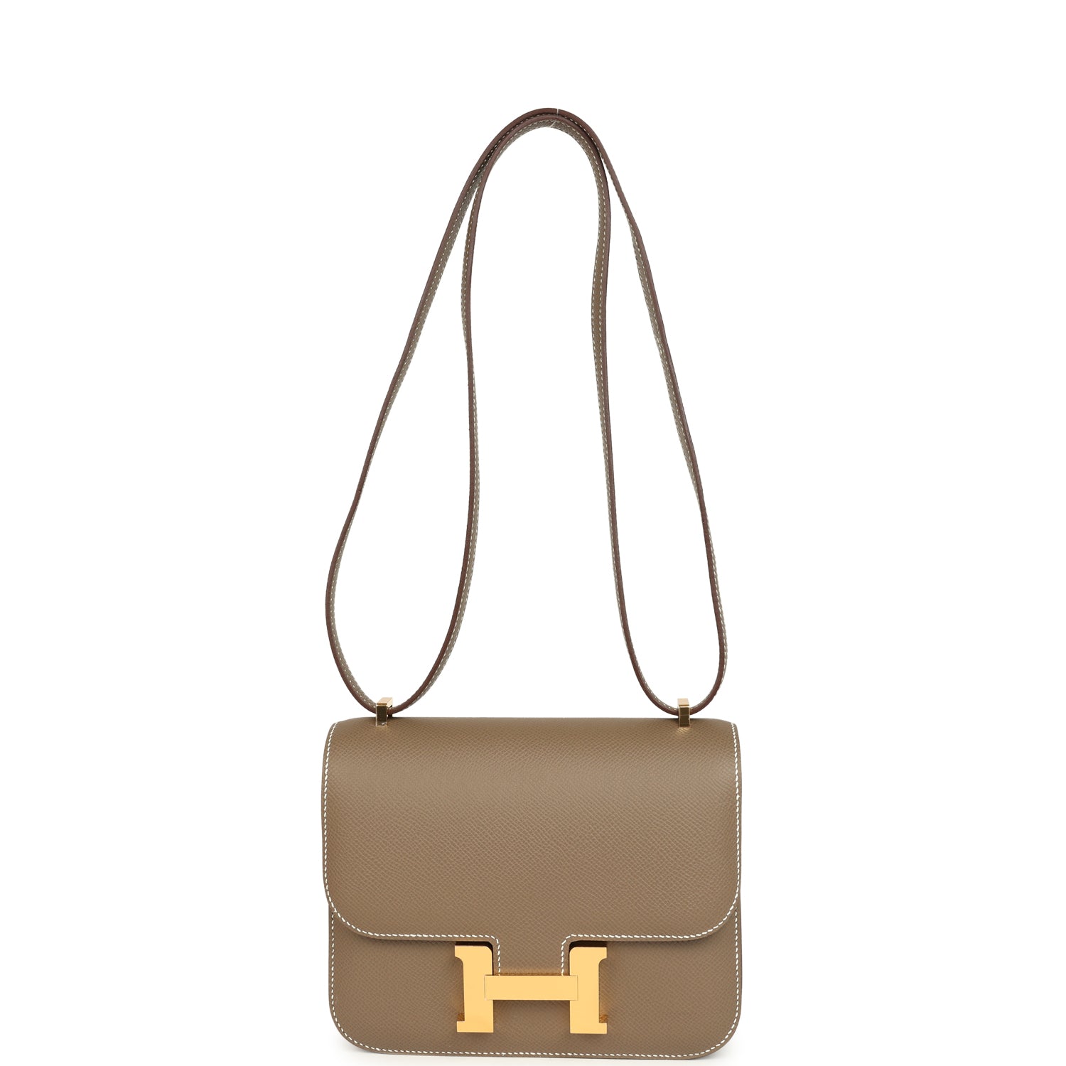 Constance 18 Etoupe Epsom Gold Hardware Bag