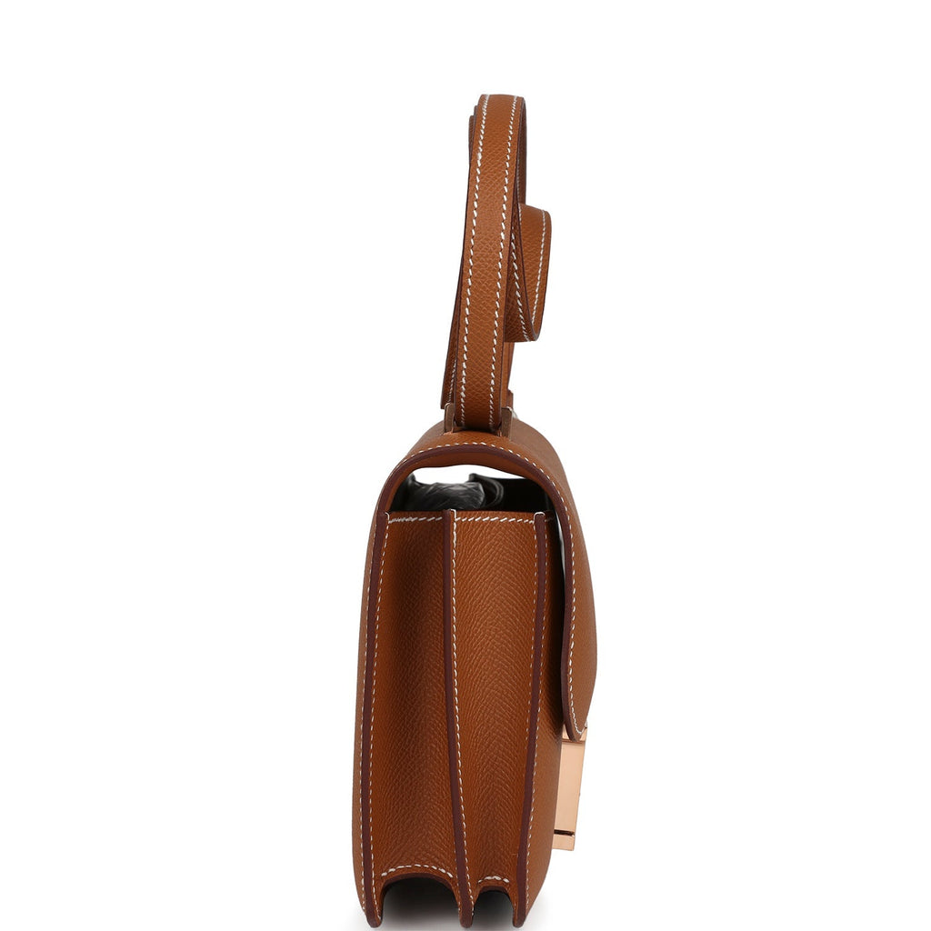 Constance 18 Gold Epsom Rose Gold Hardware Bag
