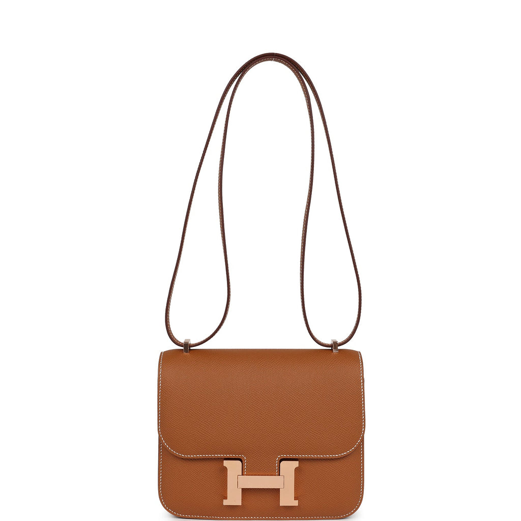 Constance 18 Gold Epsom Rose Gold Hardware Bag