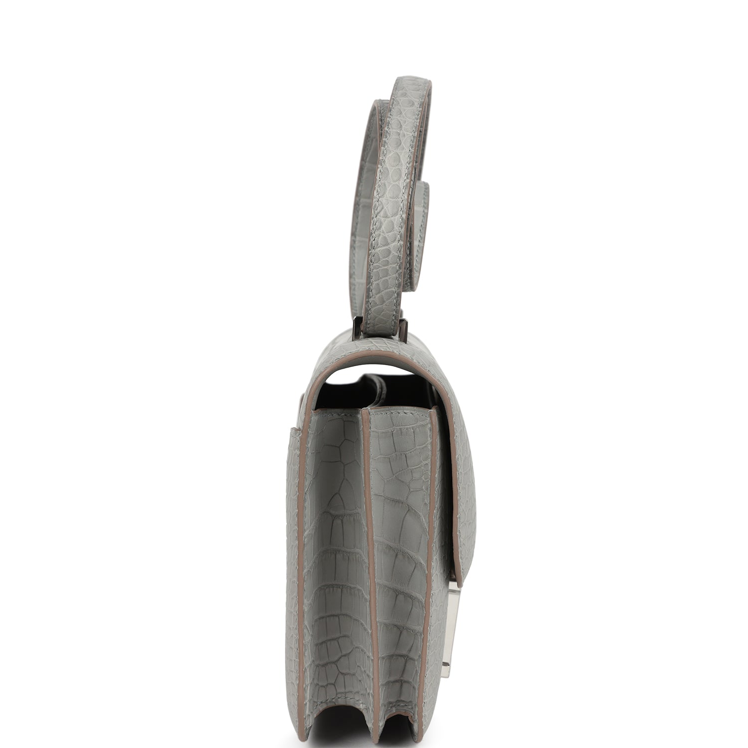 Constance 18 Gris Perle Matte Alligator Palladium Hardware Bag