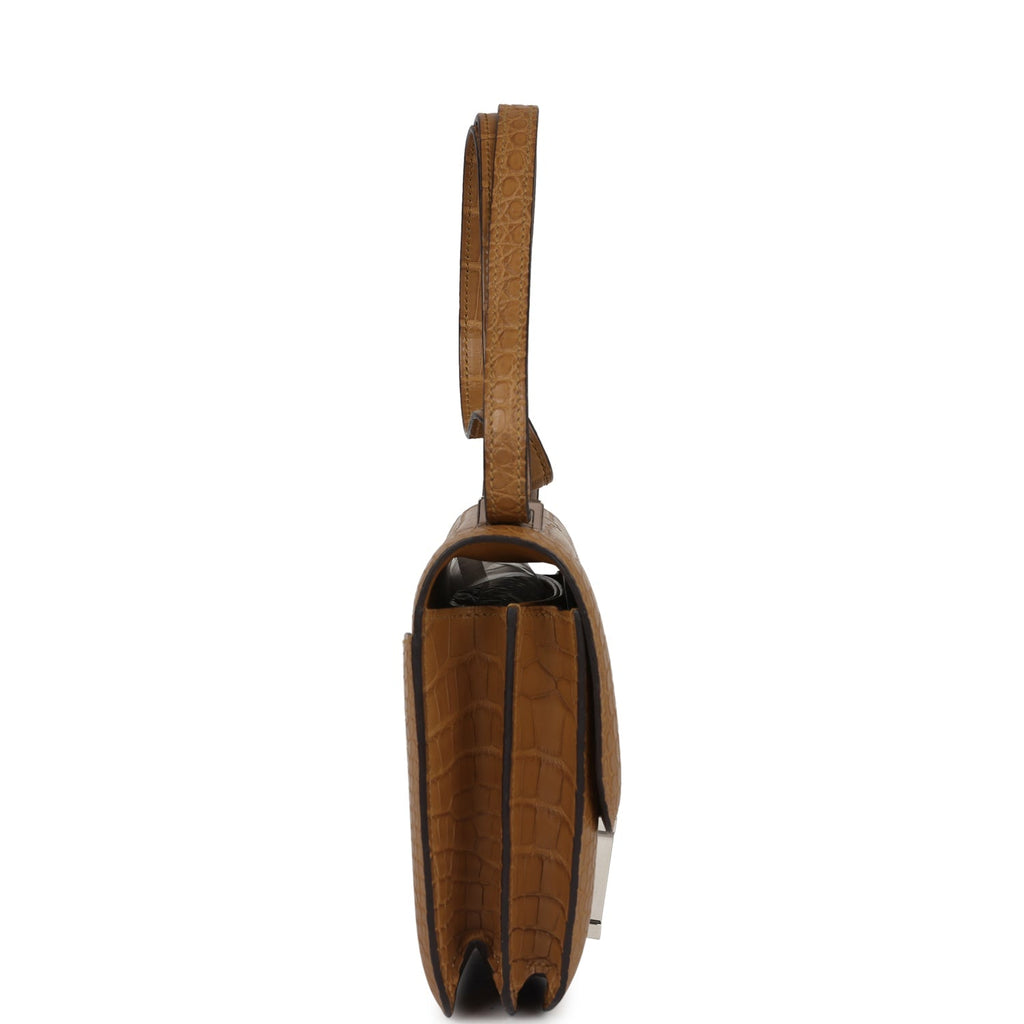 Constance 18 Kraft Matte Alligator Palladium Hardware Bag
