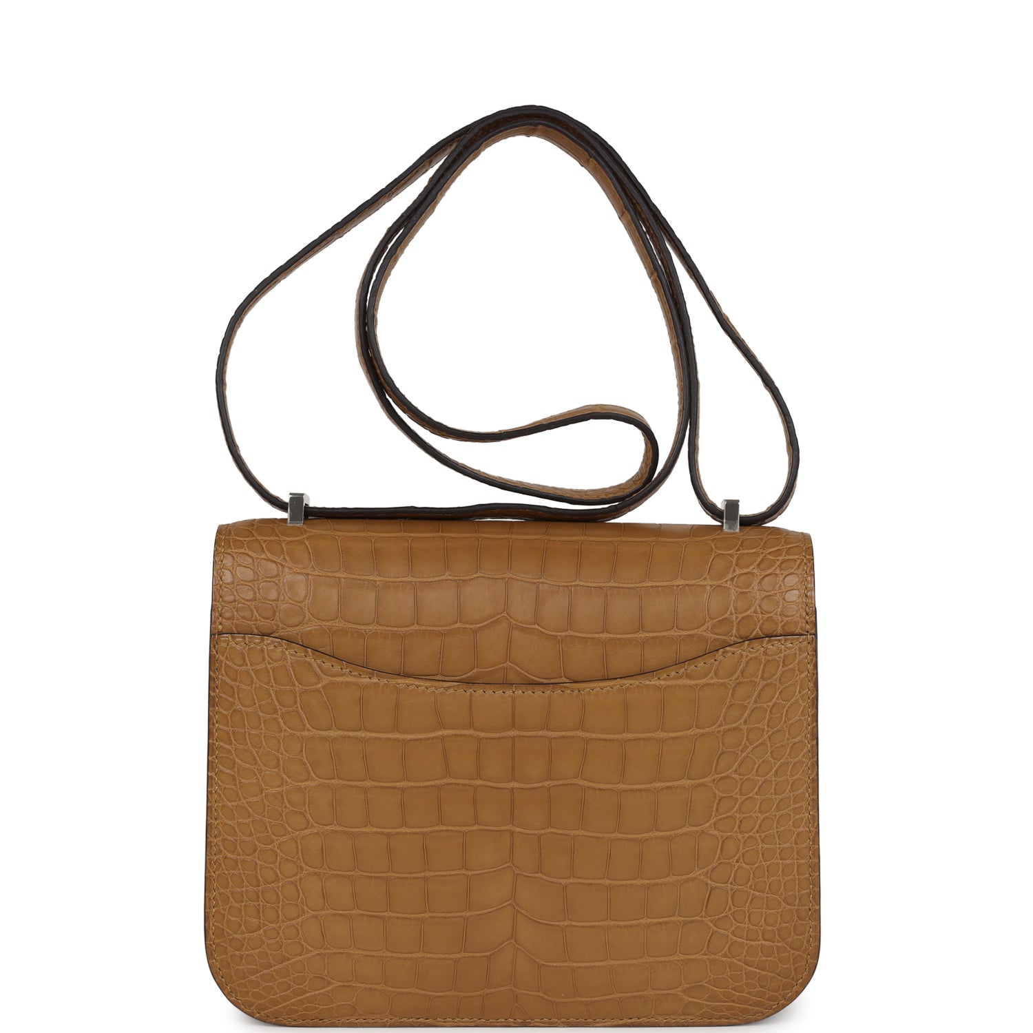 Constance 18 Kraft Matte Alligator Palladium Hardware Bag