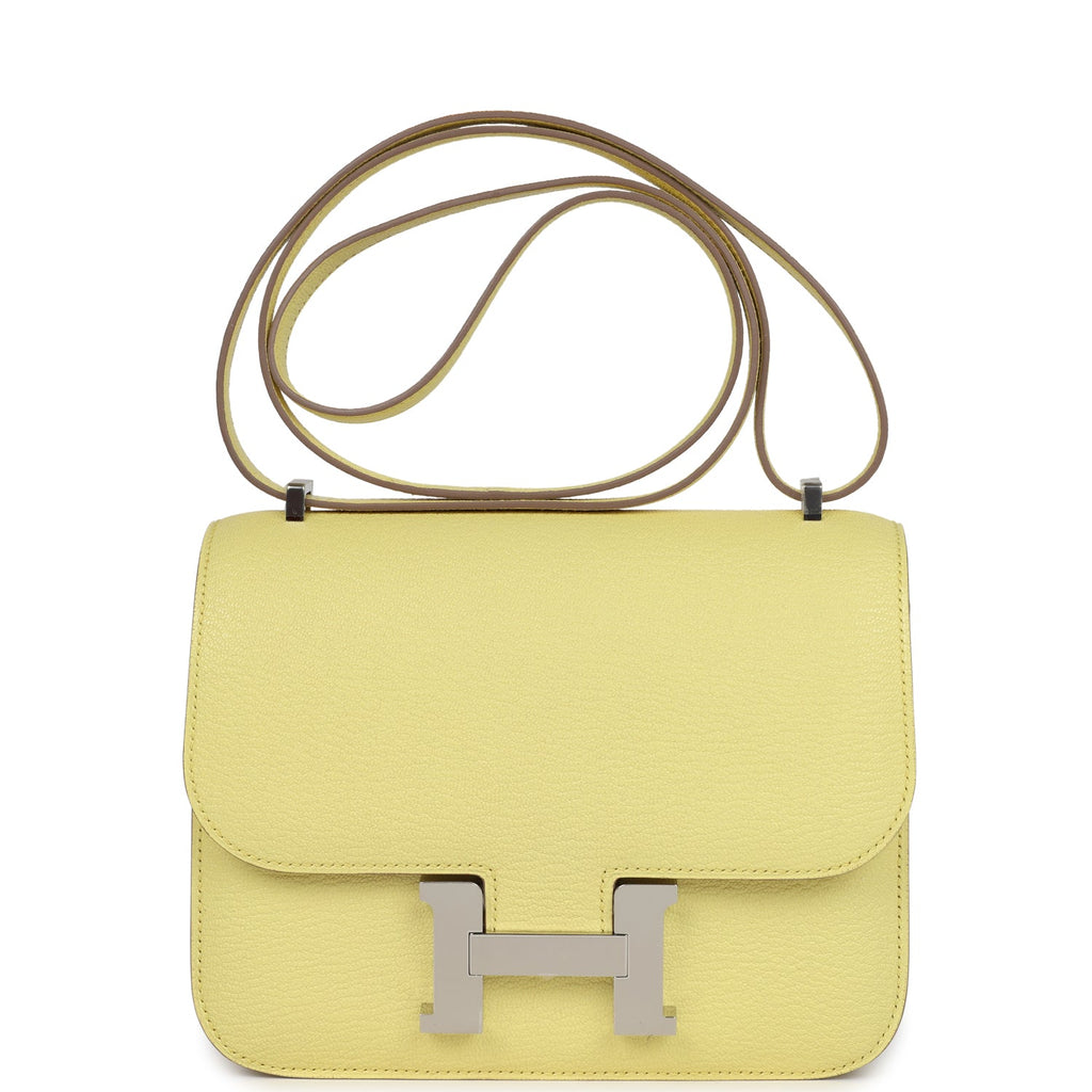 Constance 18 Limoncello Chevre Mysore Palladium Hardware Bag
