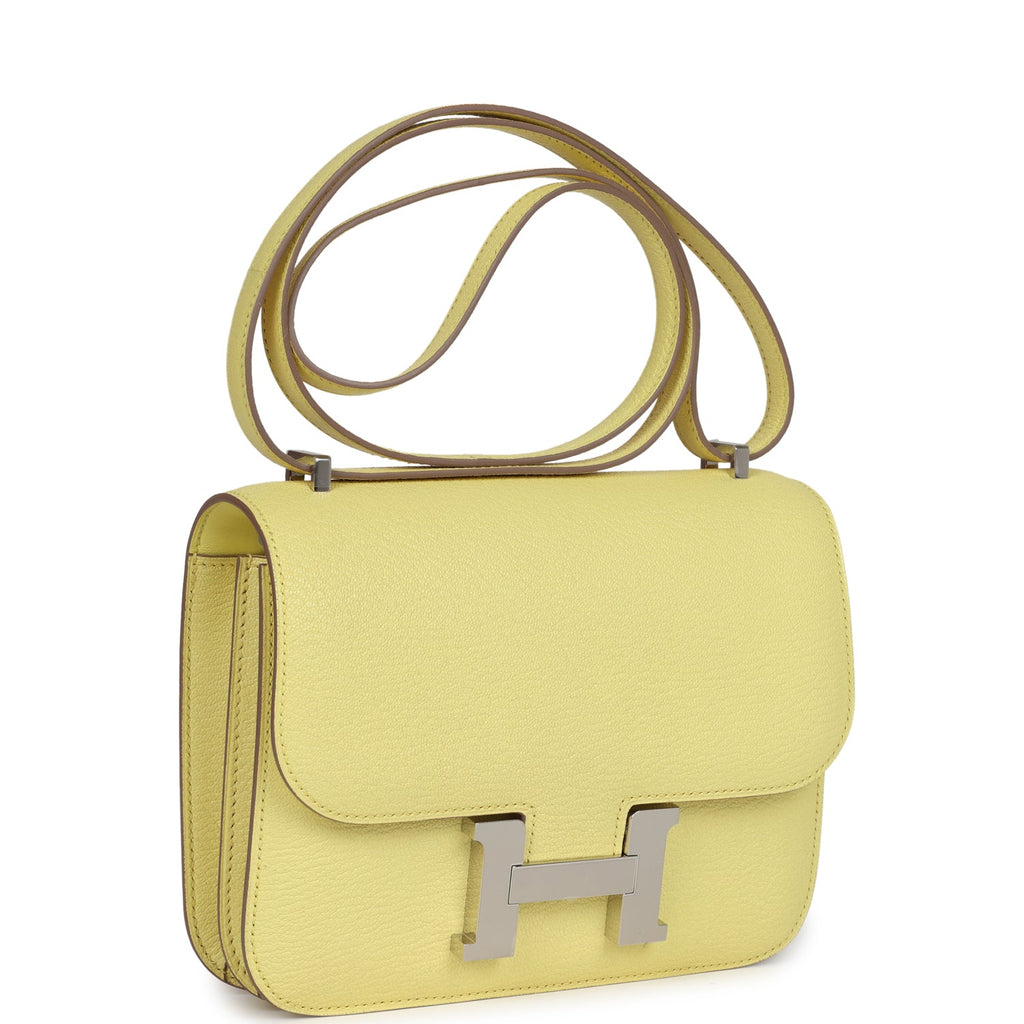 Constance 18 Limoncello Chevre Mysore Palladium Hardware Bag