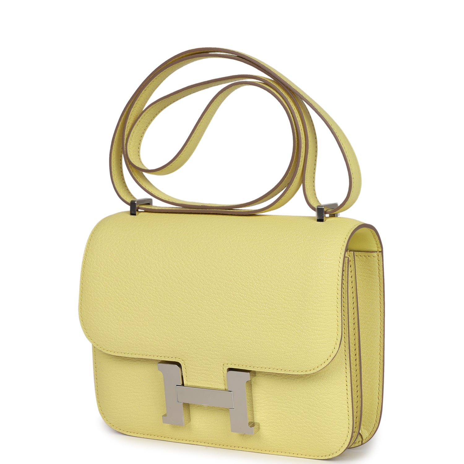 Constance 18 Limoncello Chevre Mysore Palladium Hardware Bag