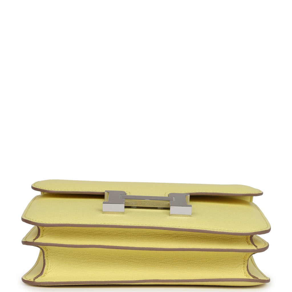 Constance 18 Limoncello Chevre Mysore Palladium Hardware Bag