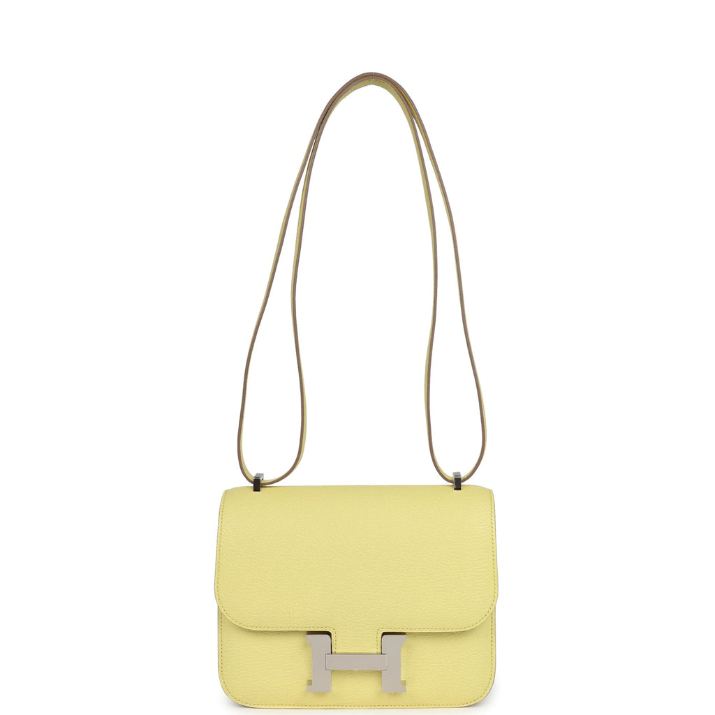 Constance 18 Limoncello Chevre Mysore Palladium Hardware Bag