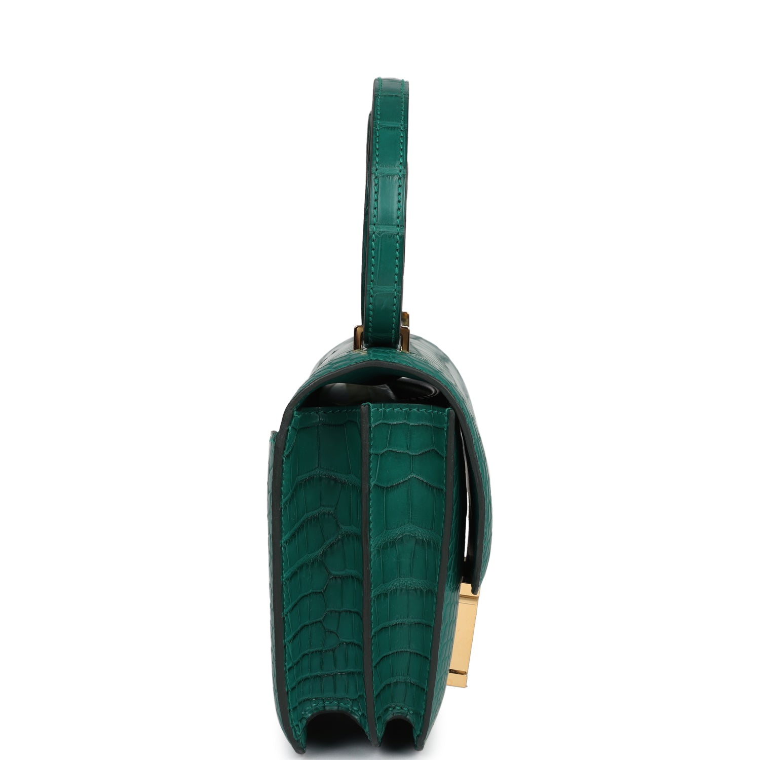Constance 18 Malachite Matte Alligator Gold Hardware Bag