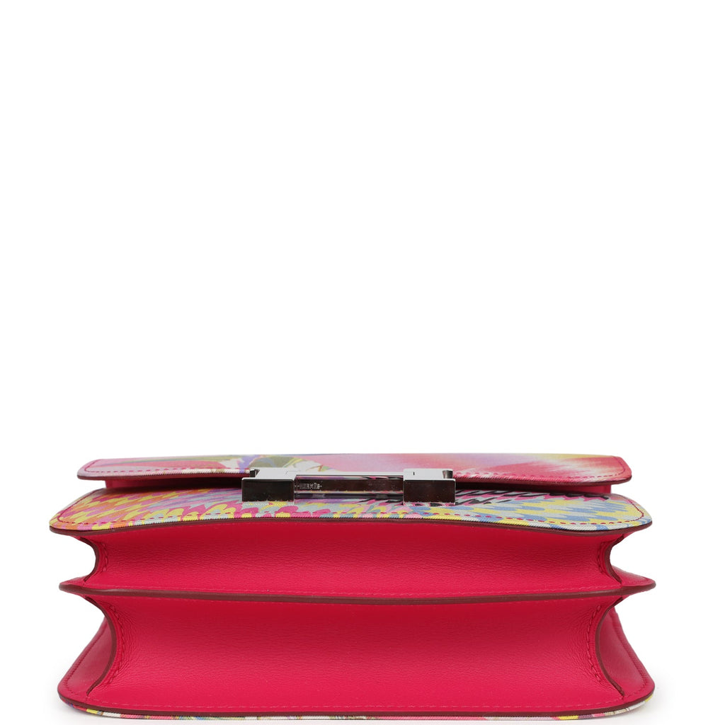 Constance 18 Marble Silk Rose Mexico Swift Palladium Hardware Bag