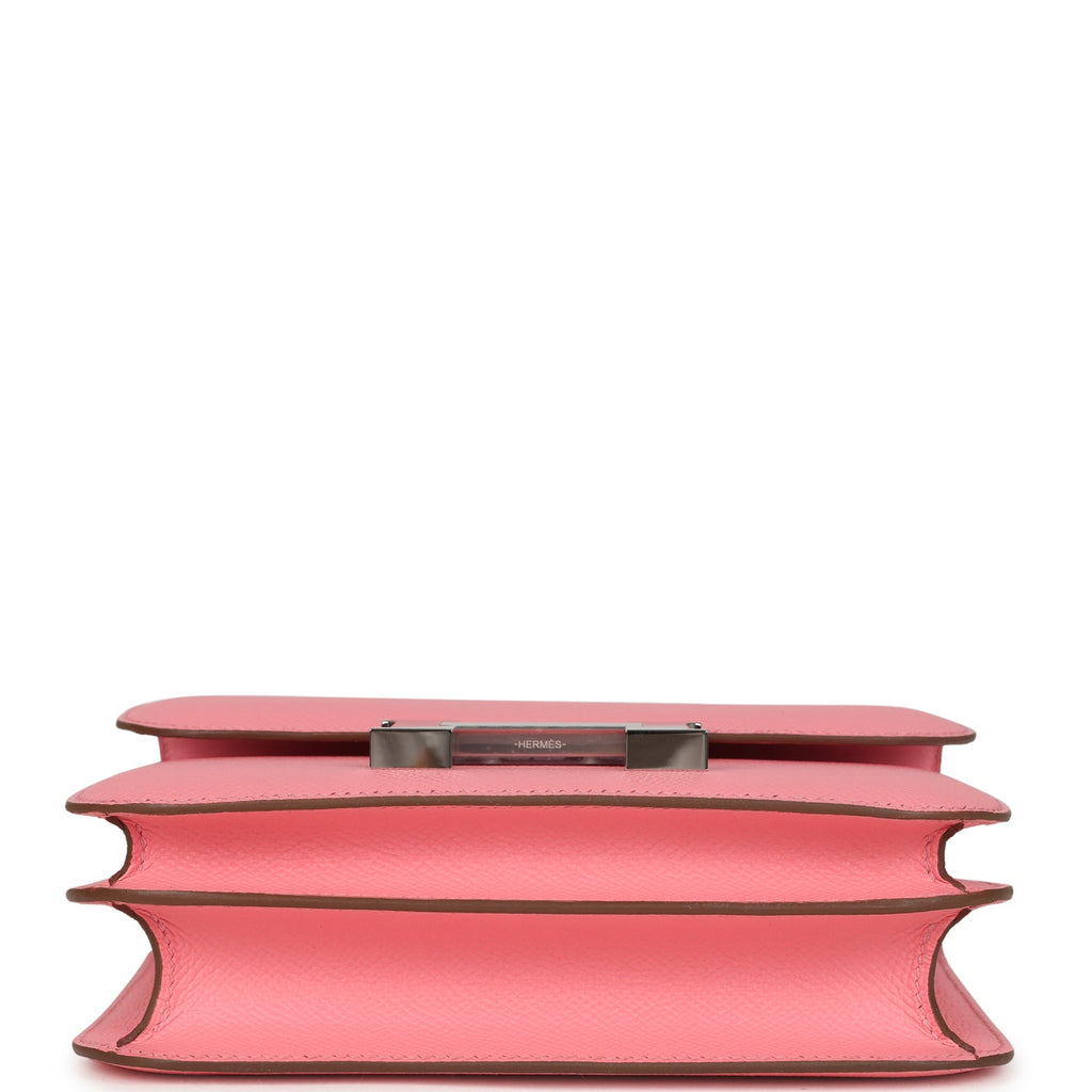Constance 18 Rose Confetti Epsom Palladium Hardware Bag
