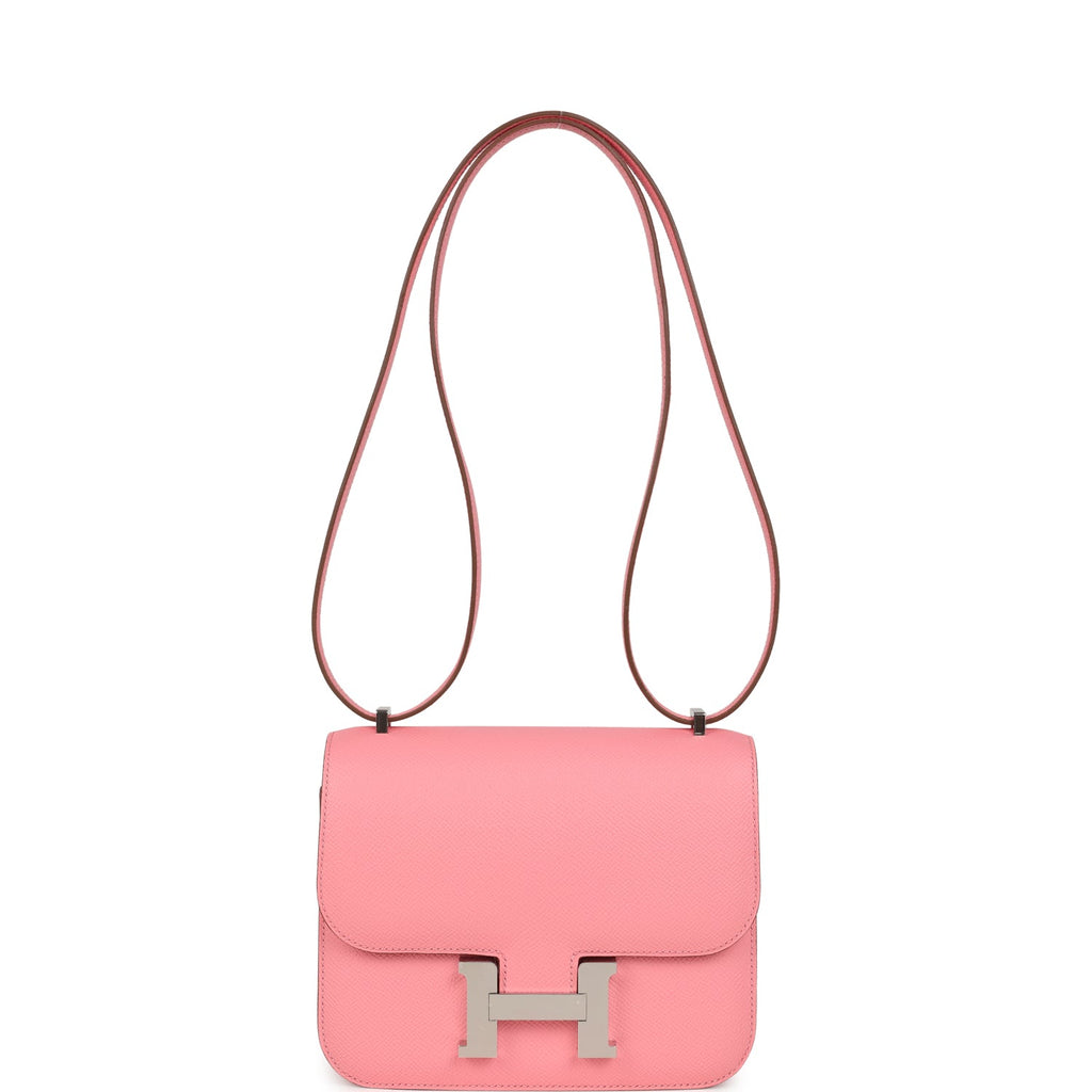 Constance 18 Rose Confetti Epsom Palladium Hardware Bag