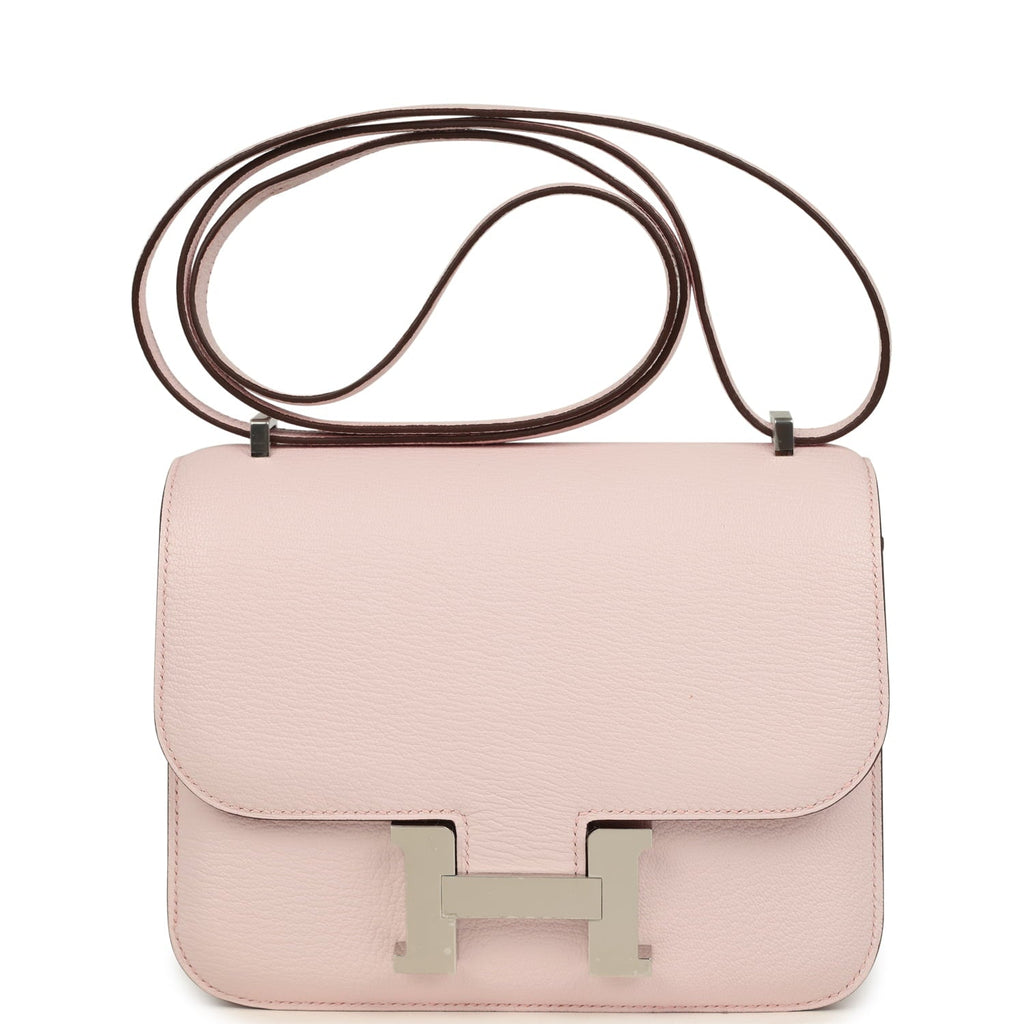 Constance 18 Rose Darling Chevre Mysore Palladium Hardware Bag