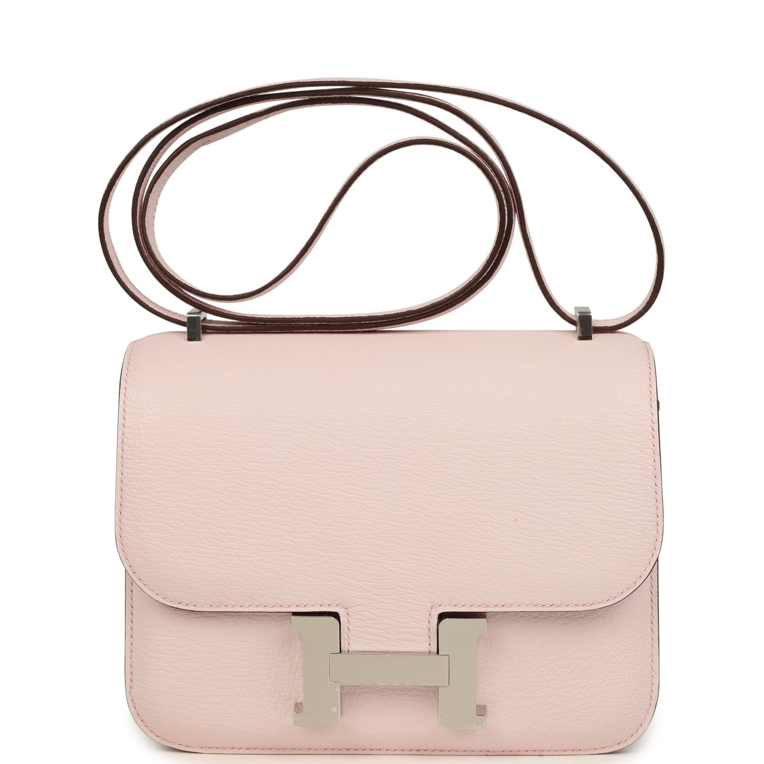 Constance 18 Rose Darling Chevre Mysore Palladium Hardware Bag
