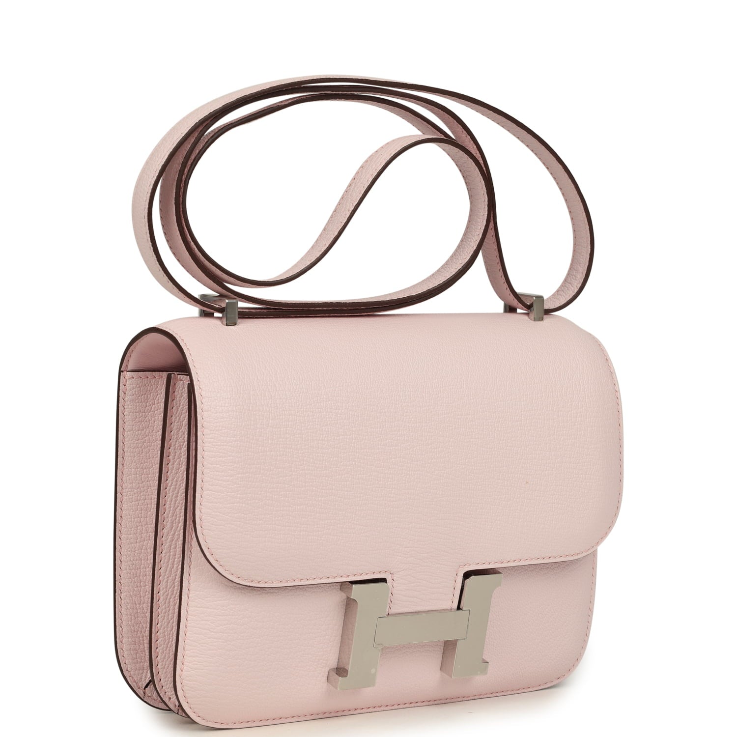 Constance 18 Rose Darling Chevre Mysore Palladium Hardware Bag
