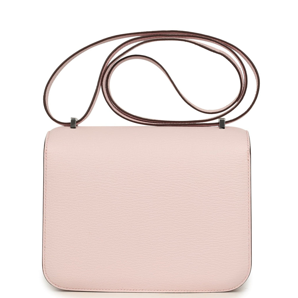 Constance 18 Rose Darling Chevre Mysore Palladium Hardware Bag