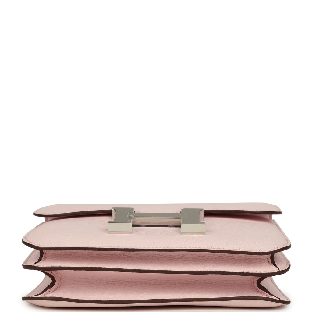 Constance 18 Rose Darling Chevre Mysore Palladium Hardware Bag