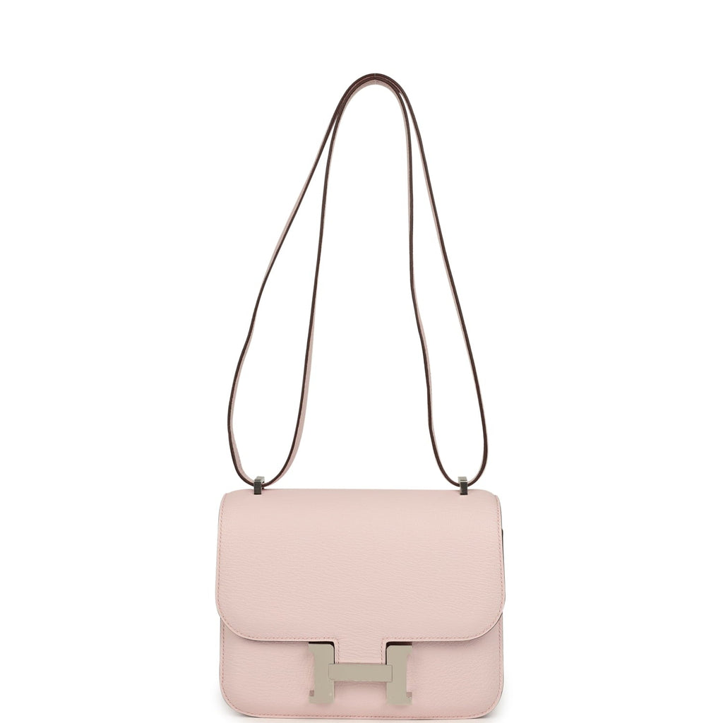 Constance 18 Rose Darling Chevre Mysore Palladium Hardware Bag