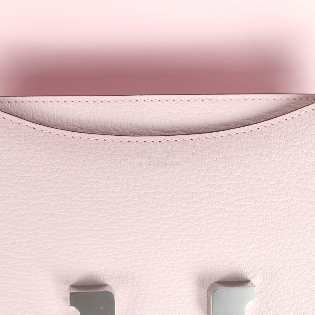Constance 18 Rose Darling Chevre Mysore Palladium Hardware Bag