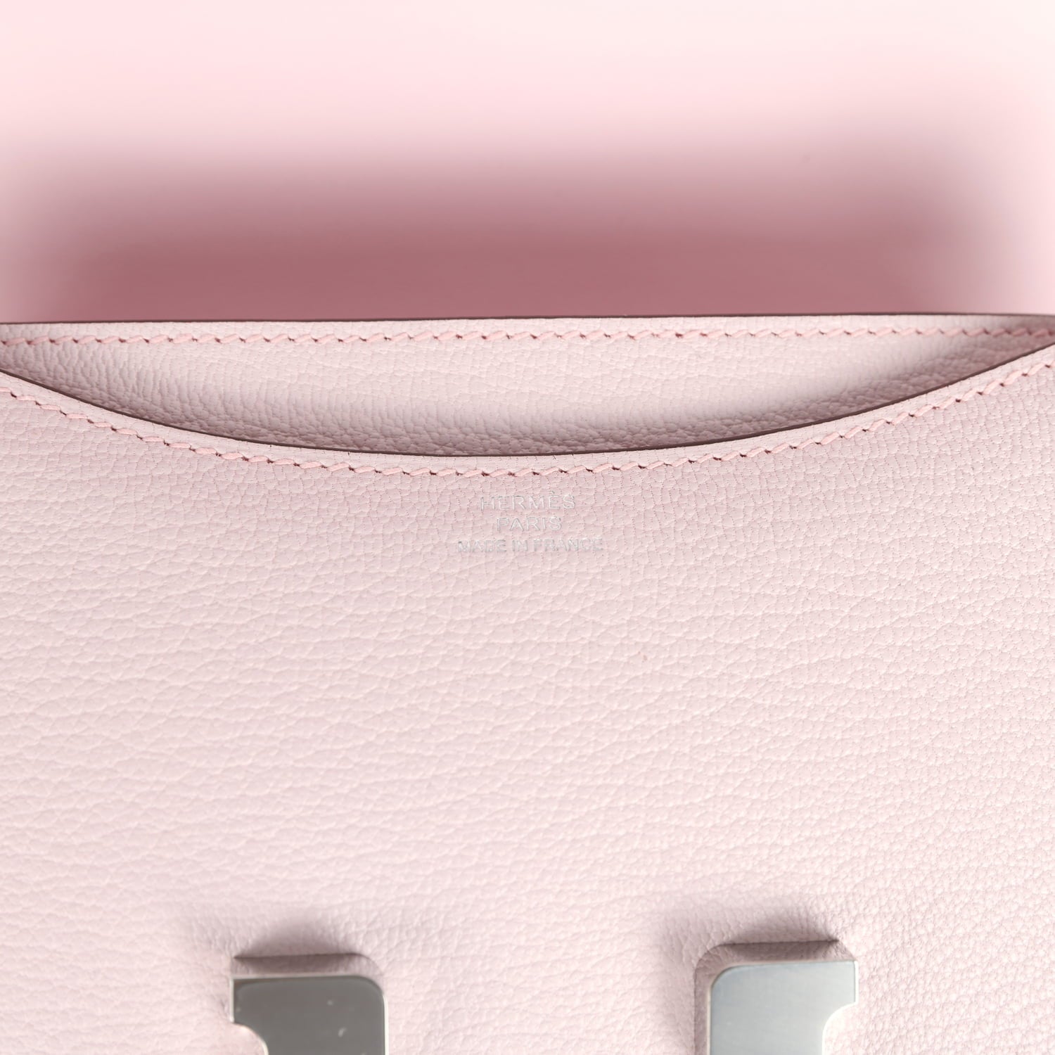 Constance 18 Rose Darling Chevre Mysore Palladium Hardware Bag