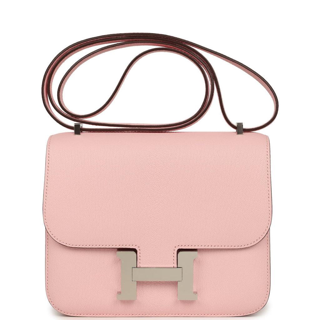 Constance 18 Rose Sakura Chevre Mysore Palladium Hardware Bag