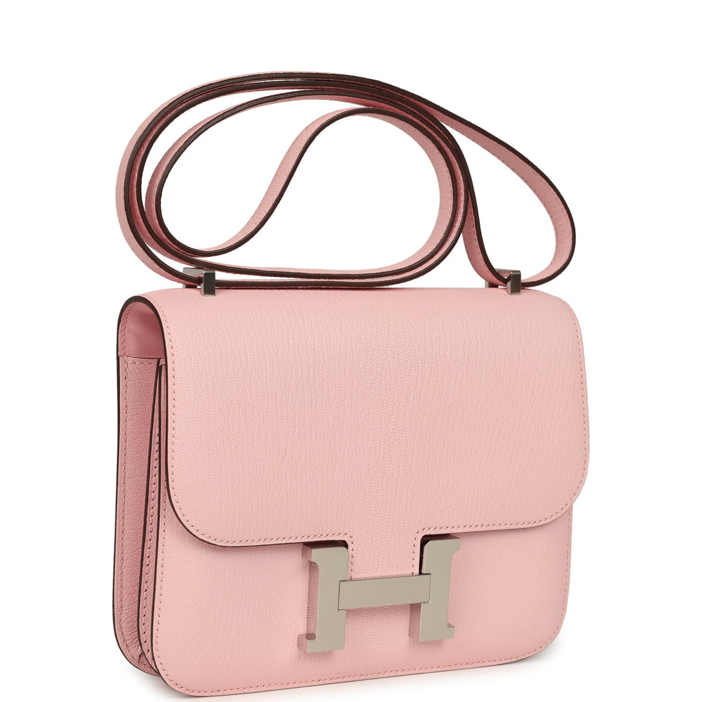 Constance 18 Rose Sakura Chevre Mysore Palladium Hardware Bag