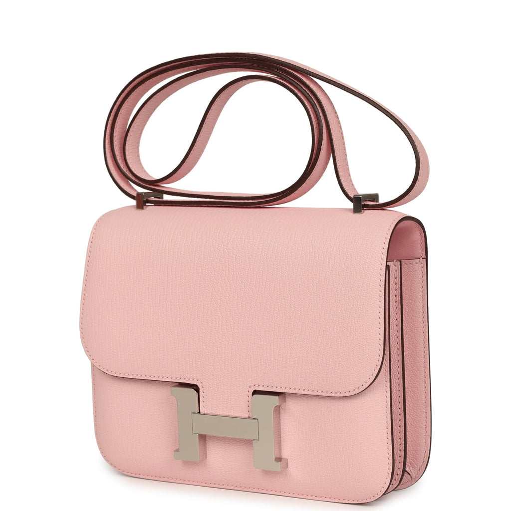 Constance 18 Rose Sakura Chevre Mysore Palladium Hardware Bag
