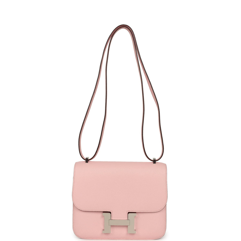 Constance 18 Rose Sakura Chevre Mysore Palladium Hardware Bag