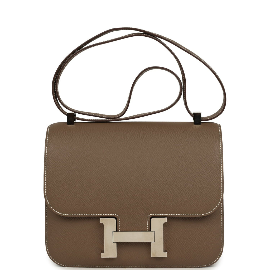Constance 24 Etoupe Epsom Palladium Hardware Bag