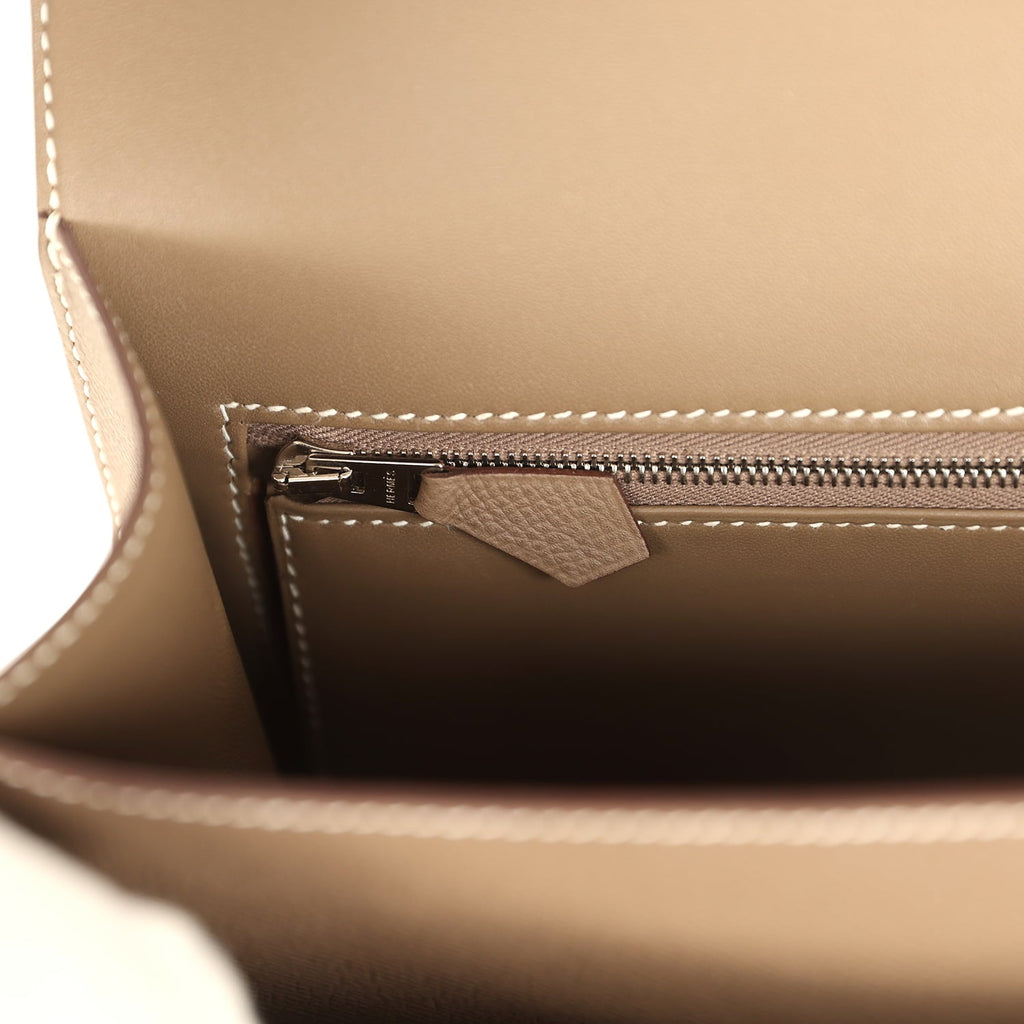 Constance 24 Etoupe Epsom Palladium Hardware Bag