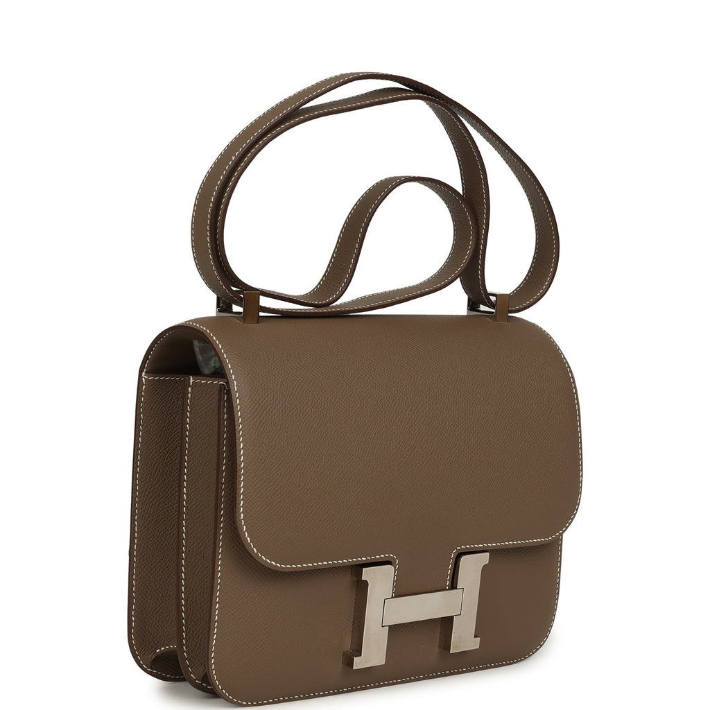 Constance 24 Etoupe Epsom Palladium Hardware Bag