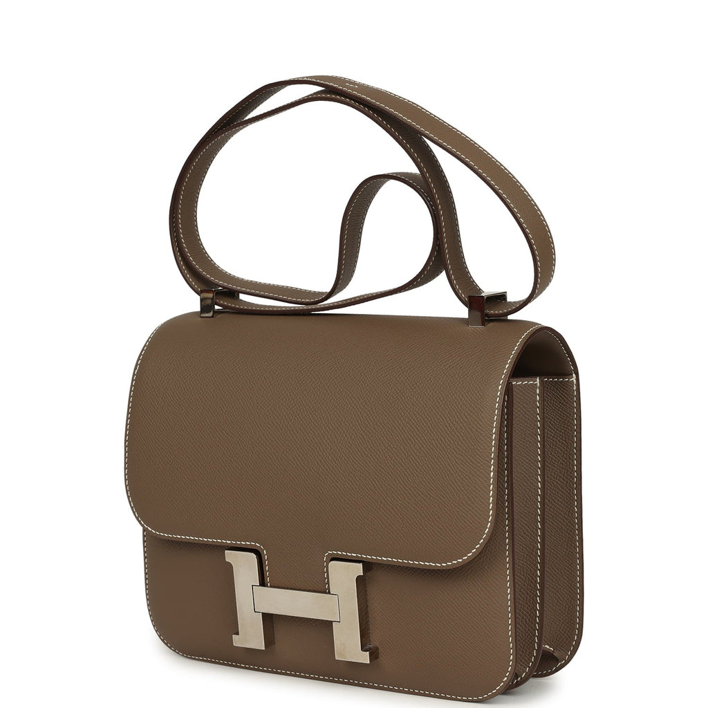 Constance 24 Etoupe Epsom Palladium Hardware Bag