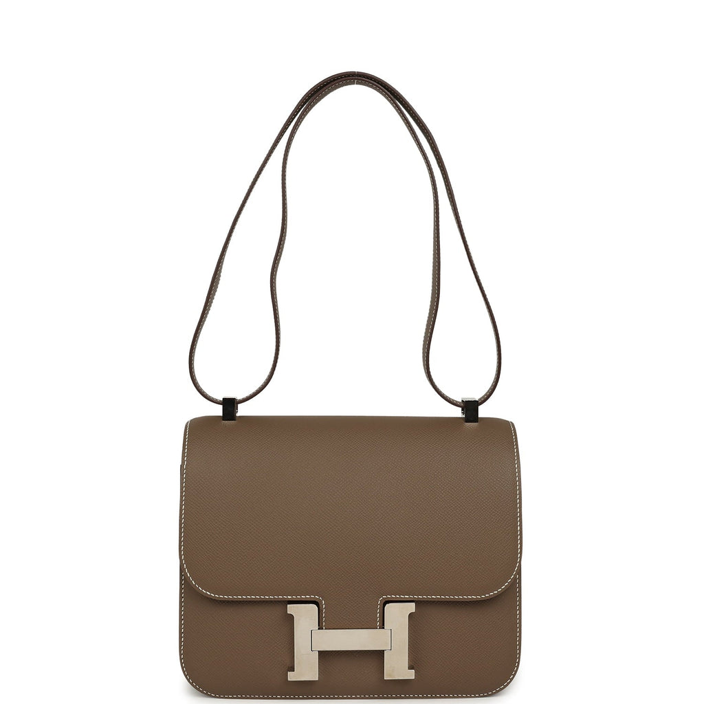 Constance 24 Etoupe Epsom Palladium Hardware Bag