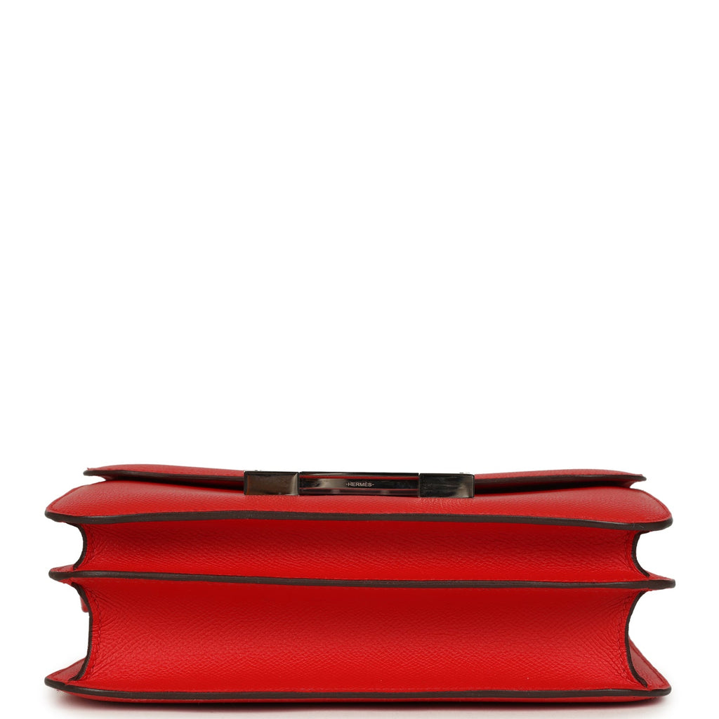 Constance 24 Rouge De Coeur Epsom Lacquered Palladium Hardware Bag