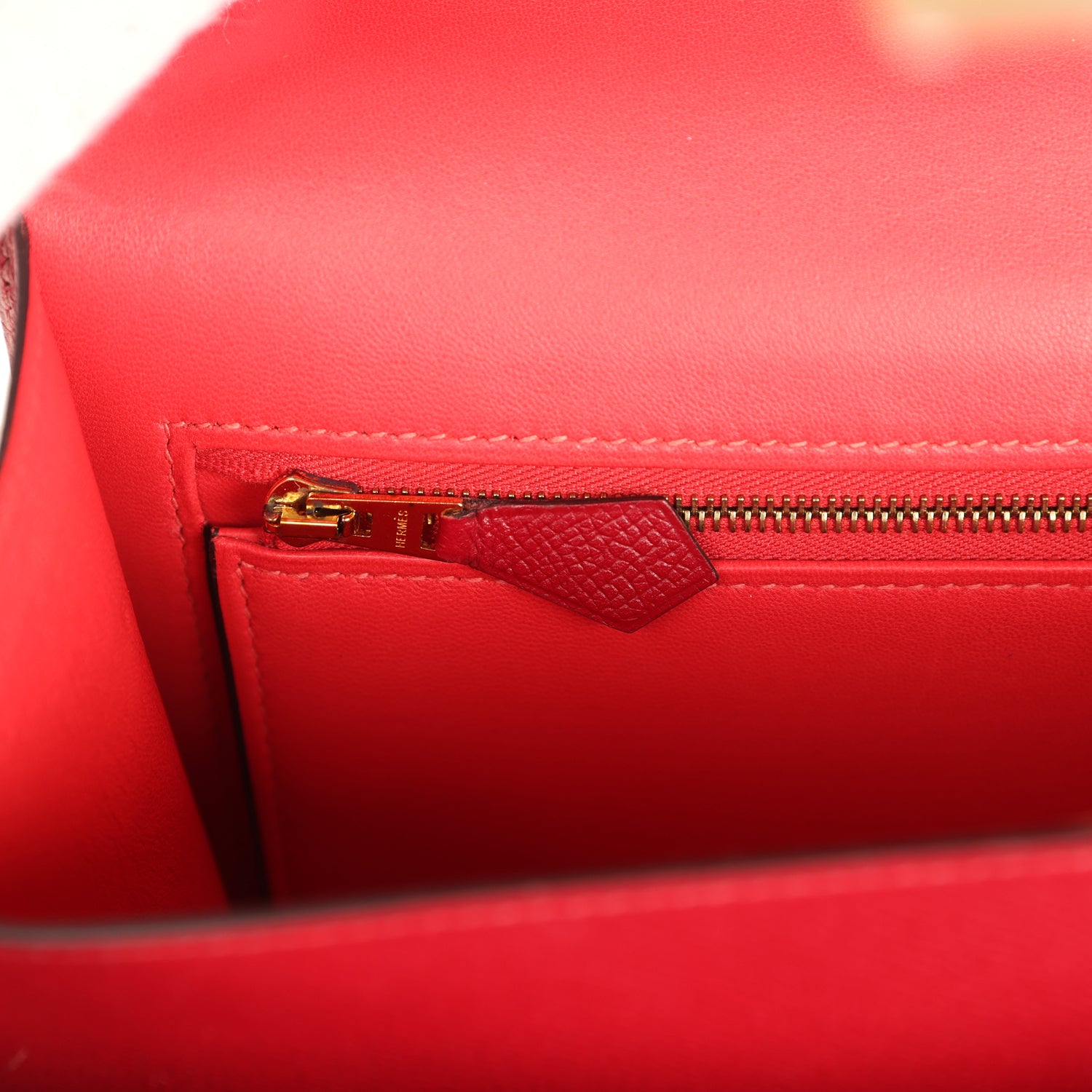 Constance 24 Rouge Grenat Verso Epsom Lacquered Permabrass Hardware Bag