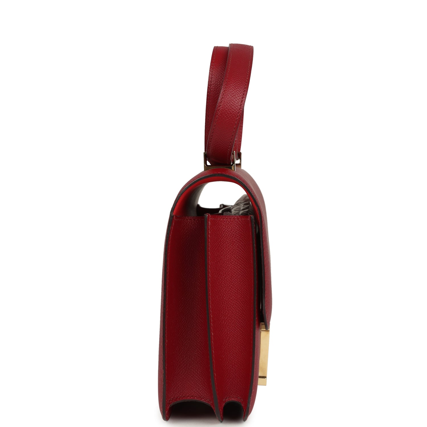 Constance 24 Rouge Grenat Verso Epsom Lacquered Permabrass Hardware Bag